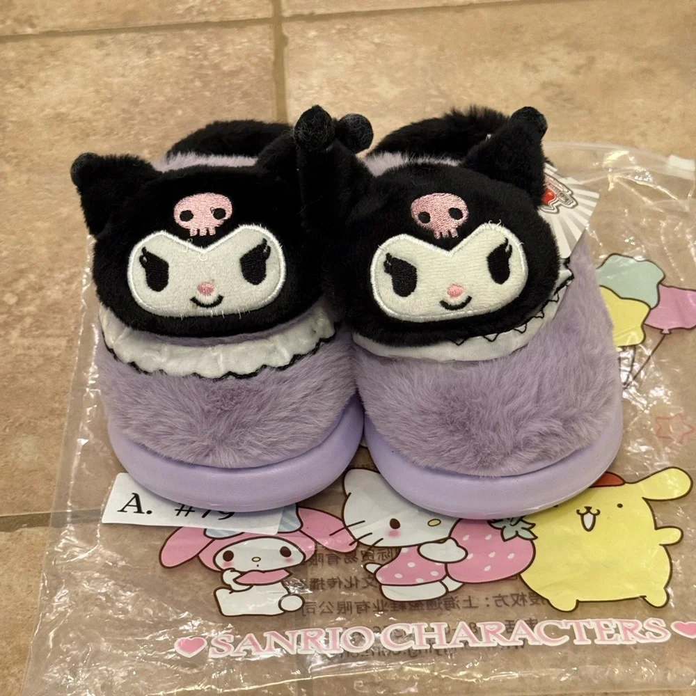 SANRIO toddlers Kuromi & My Melody Fluffy Slippers